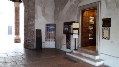 The office entrance inside the Marostica lower castle